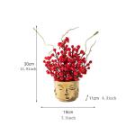 Kunstblumen Künstliche Granatapfelzweige, Vase, Blumenarrangement, Heimdekoration, Einweihungsgeschenke, künstliche Blumenverzierung für jeden Anlass