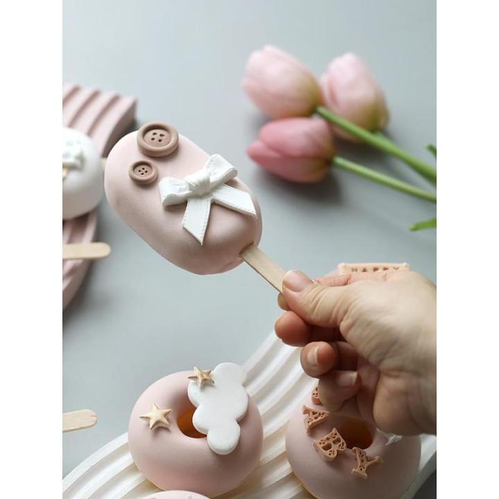 Simulationsmodell, lebensechte Kuchenfotografie, Eiscreme-Dekoration für Zuhause, rosa Abteilung, gefälschte Dessert-Ornamente-08