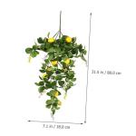 2St Simulation Zitronenrattan Ramo de Flores Artificiales künstliche Pflanzen Künstliche Zitronenpflanze Dekorative Zitronenpflanze Baum-Zitronenzweig-Ornamente Zitronenpflücker