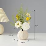 Kunstblumen Künstliche Blumen mit Keramikvase, Seidenblumenarrangements, künstliche Kunstblumensträuße für Büro, Zuhause, Festival-Dekoration für jeden Anlass