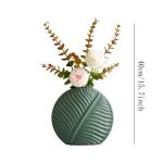 Kunstblumen Gefälschte Blumen in Keramikvase, blattförmige Vase, für Heimzimmer, Schreibtischdekoration, Hochzeit, Küche, Esszimmer, Partys, Dekorationen für jeden Anlass