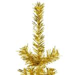 Künstlicher Weihnachtsbaum Golden 240 cm Höhe PVC-Material Halb-Weihnachtsbaum Platzsparend Wand Christbaum Innen- und Außenbereich Wirtschaftliche Weihnachtsdekoration Festlich