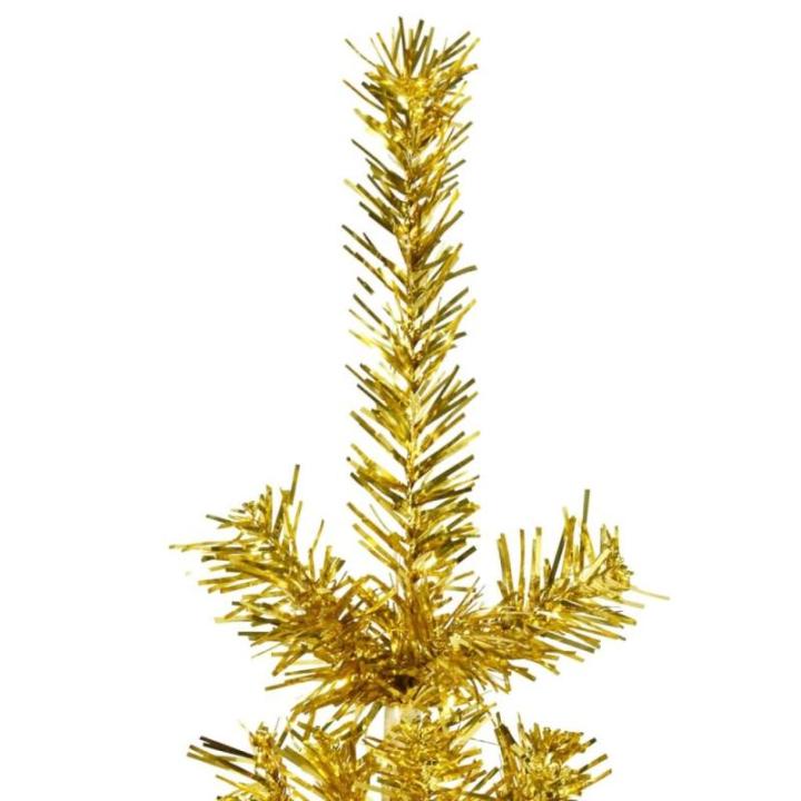 Künstlicher Weihnachtsbaum Golden 240 cm Höhe PVC-Material Halb-Weihnachtsbaum Platzsparend Wand Christbaum Innen- und Außenbereich Wirtschaftliche Weihnachtsdekoration Festlich