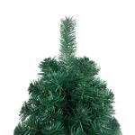 Künstlicher Halb-Weihnachtsbaum Beleuchtung Kugeln Grün 120 cmGrün und grau