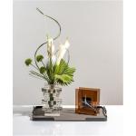 Kunstblumen Einfaches künstliches Blumenarrangement – ​​romantische Kunstpflanzen in Einer Glasvase für Wohnzimmer, Hotel und Heimdekoration für jeden Anlass