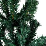 Kunstkerstboom, groen, 180 cm hoog, pvc-materiaal, halve kerstboom, ruimtebesparend, voor binnen en buiten, economische kerstdecoratie, feestelijke dagen
