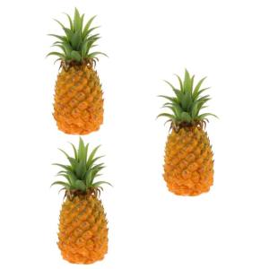 3St simulierte Ananas-Ornamente Ananas Pflanzer Ananas-Modell Ananas Attrappe für Schaufenster Kunst Ananas für Hausdekoration Wassertisch Spielzeug Modell mit künstlicher Anana