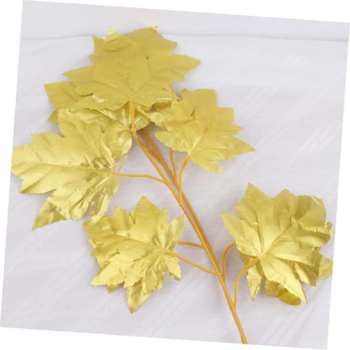 5St hochzeitsdeko weihnachtsbaumdeko gefälschte Herbstahornblattsträucher gemischte Beeren Golddekor Ahornblätter Bastelmaterial Künstliche Blätter Hilfsmaterial