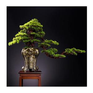 Künstlicher Bonsai-Baum Künstlicher Bonsai-Baum for den Innenbereich, groß, grün, Simulation Willkommenskiefer, Bonsai-Baum, Wohnzimmer, Büro, Desktop-Dekoration, künstliche 