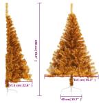 Kunstkerstboom met standaard, 180 cm hoog, kunstkerstboom, kerstboom, kunstboom, hoge kerstboom van PET en staal, goud