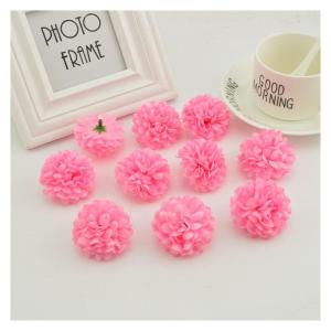mooie kunstmatige krans bloem panelen 200 stuks goedkope 5 cm zijden chrysant hoofden home bruiloft decoratie muur krans voor de tuin maken deur nep (kleur: roze)