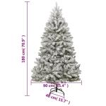 Weihnachtsbaum, Klappbar Christbaum mit 300 LEDs Kugeln Ständer, Beleuchtet Tannenbaum Kunstbaum mit 8 Beleuchtungsmodi, Weihnachtsdeko Dekobaum, 180cm