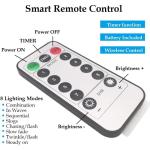 Led-lichtsnoer met USB-stekker, 200 leds, 20 m, koperen led-draad, lichtketting voor , met afstandsbediening, 8 modi met timer en dimmen, kerstlichtketting voor kerstdecoratie, war