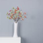 Künstliche Beerenzweige mit langem Stiel, 60 cm, weiße Beerenstiele, künstlicher Beerenstrauß für Tischdekoration, Vase, Heimdekoration, Weihnachtsdekoration, 4 Stück