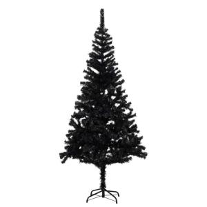 Künstlicher Weihnachtsbaum, Pop-up-Weihnachtskiefer mit Ständer und dicken Zweigen, schlanker Weihnachtsbaum für die Weihnachtsdekoration im Innen- und Außenbereich, Rot, 150 c