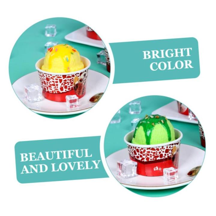 30 Stück Eiscreme Modell Eiscreme Kugeln Gefälschte Dekorative Eiscreme Kugeln Requisite Simulation Eiscreme Kugeln Künstliche Eiscreme Kugeln Gefälschte Eiscreme Kugeln
