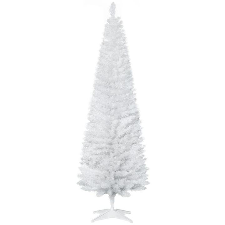 kerstboom dennenboom met kunststof standaard 390 takpunten wit Ø 55 x 180 h cm