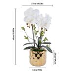 Kunstblumen Künstliches Blumen-Set, goldene Keramikvase mit künstlicher Schmetterlings-Orchidee, Arrangements für den Esstisch für Hochzeitsfeiern für jeden Anlass