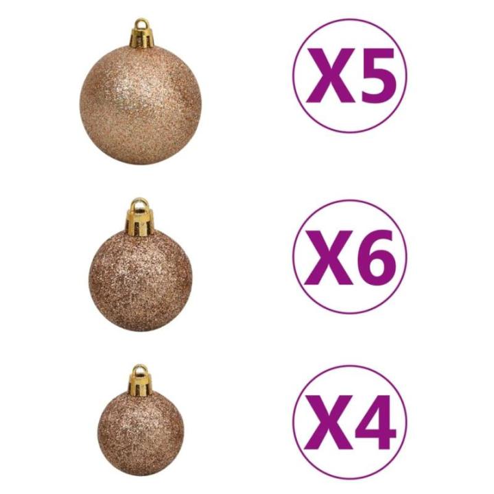 Künstlicher Weihnachtsbaum mit Beleuchtung & Kugeln mit LED Beleuchtung 150 cm Grün