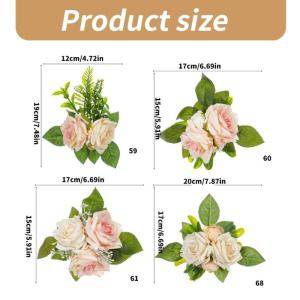 5 Stücke Künstliche Rose Blume für Hochzeit Mittelstücke Dekoration Leuchter Blume Dekoration Hochzeit Blume Anordnung