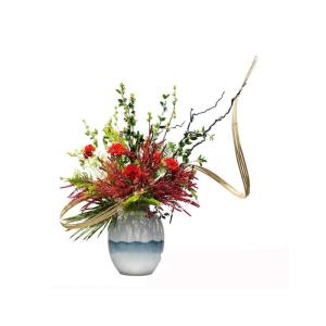 Kunstblumen Simulationsblumen-Kunst-Ornamente, Wohnzimmer-Dekoration, Blumenarrangement, künstliche Blumen und Vase, Tischdekoration für jeden Anlass