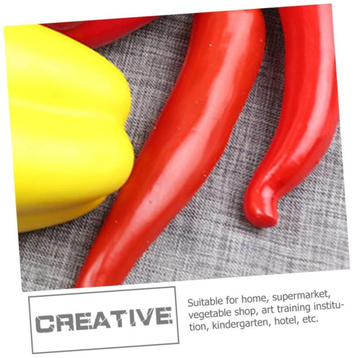 1 Satz Simuliertes Pepper-Modell Pfeffer-Modell-Requisite Jalapenos Kuchenmodelldekoration Simulationspfeffermodellstütze Polyfoam-Paprika-Modell Simulation Pfeffer Poly-Drache 6s