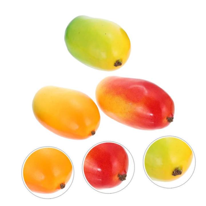 1 Satz Simulation Mango-Modell Spielsachen Toy Fruchtspielzeug Schaum Mangos Gefälschte Fruchtmodelle Dekorative Künstliche Mango-Requisiten Fotografie-Requisiten Poly-Drache 3st