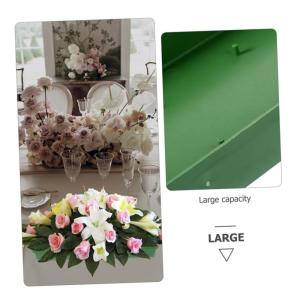 12 Stück Kunststoff-designschale, Rechteckige Kunststoff-blumenarrangement-Basis Für Tafelaufsatz, Dekoration Für Frische Und Künstliche Blumen, Hochzeiten Und Veranstaltungen