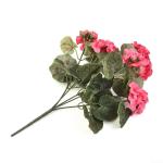 Künstliche Geranien, Blumen, künstliche Pflanze, Geranie, Busch, Blumen, künstliche Flora, Heimdekoration, Zubehör, künstliche Pflanzen (dunkelrosa)