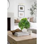 Set van 2 28 cm in pot voor woondecoratie, kunstkamerplanten, bloemstukken, thuis en op kantoor, desktop, bonsai, met potten, tafeldecoratie huis, balkon, kantoor decoratie
