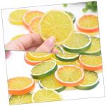 4 Sätze Nachahmung Einer Zitronenscheibe Gefälschte Zitrone Künstliche Zitronen Foto Fälschung Tisch Kalk Simulation Von Zitronenscheiben Zitrone-limetten-Scheibe PVC 24 Stück