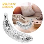 10 STK Disco-Banane Reflektierendes Disco-Ornament Bühnenbeleuchtungskugel Hängende Discokugel Reflektierende Discokugel Bananenverzierung Gefälschte Banane Home Obstfigur Schau