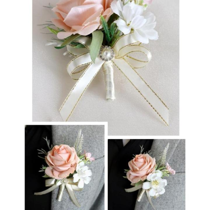 8er-Pack Ansteckblumen für Bräutigam und Braut, anspruchsvolle Ansteckblumen für die Hochzeit, Elegante Boutonniere-Accessoires für Brautjungfern