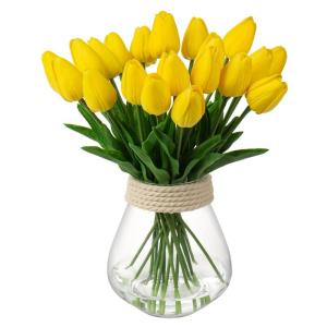 20 stuks kunstbloemen, kunstbloemen, tulp, kunstbloemen, tulp, bloemenboeket, latex, bloemen, zijde, tulp, real-touch, voor thuis, feest, bruiloftsboeket, tuindecoratie