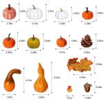 88 stuks Halloween kunstmatige pompoenen herfstdecoratie set pompoen esdoornbladeren eikelset dennenappels voor Halloween Thanksgiving feestelijke feestdecoratie accessoires