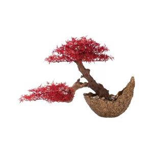Künstlicher Bonsai-Baum Künstlicher Bonsai-Baum, 82,9 cm, großer roter Ahornblatt-Simulationsbaum, Zuhause, Wohnzimmer, Büro, Desktop-Dekoration, gefälschter Baum, gefälschte