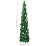 Künstlicher Pop-Up-Weihnachtsbaum Künstlicher Weihnachtsbaum Christbaum Tannenbaum Kunstbaum Weihnachten für Weihnachtsdeko Grün 150 cm PET
