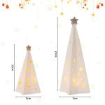 Weihnachtsbeleuchtung Weihnachtsbaum mit LED Licht, Weihnachtsdeko Innen Beleuchtete Keramik Weihnachtsbaum mit Stern Weihnachten Tischdekoration für Weihnachten Deko (A)
