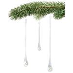 6x Kerstboom ijsdruppels - Kerstboomversiering voor de kerstboom - Kerstboomversiering - Kerstversiering (6x druppels - 3 maten)
