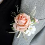 8er-Pack Ansteckblumen für Bräutigam und Braut, anspruchsvolle Ansteckblumen für die Hochzeit, Elegante Boutonniere-Accessoires für Brautjungfern