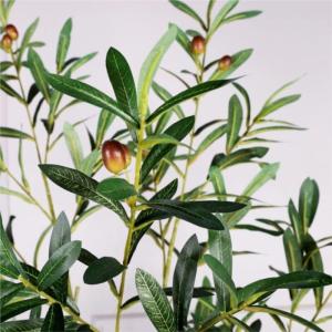 Künstliche Pflanze Künstlicher Olivenbaum Im Topf, Gefälschte Gründekoration Mit Biegsamen Ästen Für Den Innen- Und Außenbereich, Hausgarten, Büro Künstlicher Baum(120cm)