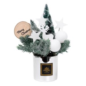 Künstlicher Weihnachtsbaum im Topf, Urlaubsbaum im Topf, Weihnachtsbaumschmuck, Innen ChrisDesktop Weihnachtsbäume Miniatur Weihnachtsbäume, künstlicher Weihnachtsbaum für den