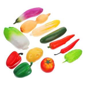 12St simuliertes Gemüse lebensechtes Gemüse pädagogisches Gemüse-Requisit Gemüseattrappen Dekorative Gemüsemodelle kunstpflanze lebensechte Gemüsemodelle Küchendekoration P