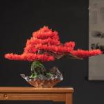 Künstlicher Bonsai-Baum Künstliche Bonsai-Kiefer, 61 cm, künstliche Topf-Kiefer, künstliche Pflanzen for Heim- und Bürodekoration, Höhe 40,6 cm Künstliche Bäume Pflanzen(B)