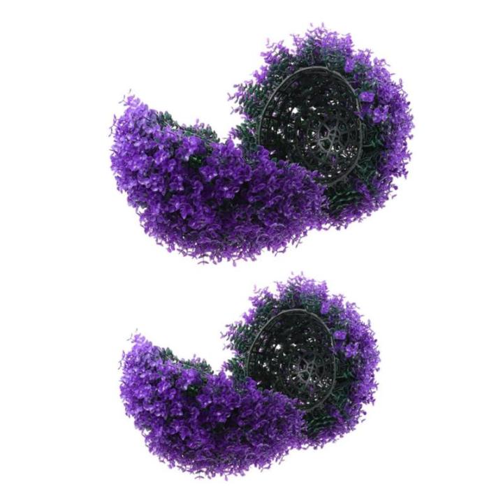 4 Stück Eukalyptus-grasball Künstliche Grünpflanzen-dekorationskugeln Decke Grasball Lavendel Formschnitt Ball Simulation Formschnittbälle Künstliche Zimmerpflanzen Plastik Vi