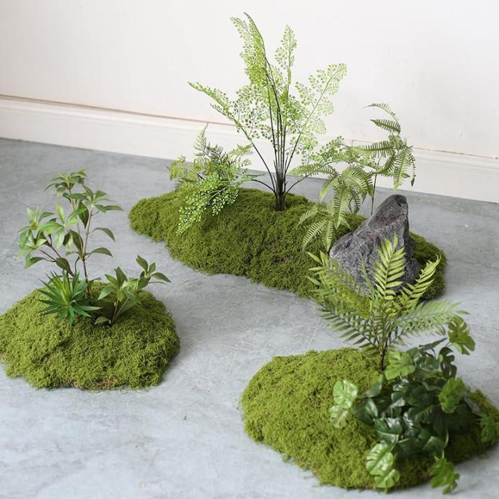 100 g kunstmos om te decoreren, knutselmos, nep decoratief mos om te knutselen, decoratie, voor muur, kerststal, aquarium, creatief groen, kamerplantendecoratie, modelbouw, donkerg