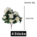 Blumen Künstlich Rosen Fake Schaumstoff mit Stiel Künstliche Blume für Hochzeit Home Party Baby Dusche Hausgarten Valentinstag Deko 84 Stück 0517