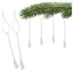 6x Kerstboom ijsdruppels - Kerstboomversiering voor de kerstboom - Kerstboomversiering (6x ijsdruppels - 1 maat)