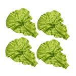2 Sätze Salat-Requisite Simulation Salatblätter Gemüseblatt-Requisite Künstliche Salatblätter Simulation Von Salatblattmodellen Gemüsestütze Lebensmitteldekor Green PVC 4 St