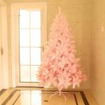 Rosa künstlicher Weihnachtsbaum, Weihnachtsbaum, aufklappbare Fichte, Matter PVC-Weihnachtsbaum mit Metallständer, hochwertiger verschlüsselter Weihnachtsbaum, Festliche ，6ft(